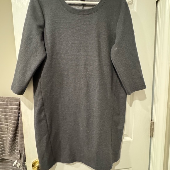 Old Navy Charcoal and White Striped dress - Picture 2 of 2